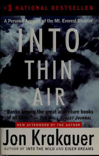 Cover of Into Thin Air by Jon Krakauer